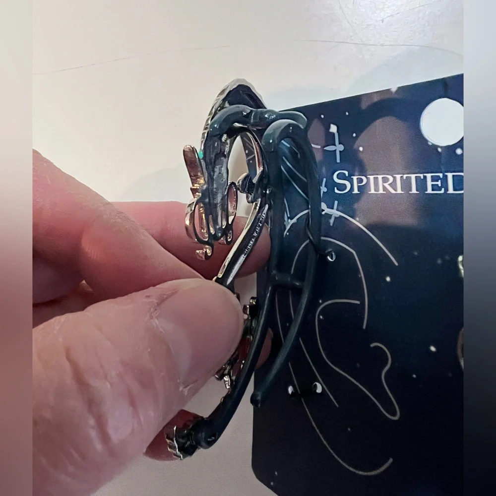 Hot Topic y2K Studio Ghibli Spirited Away Haku Dragon clip on ear cuffs. NWT